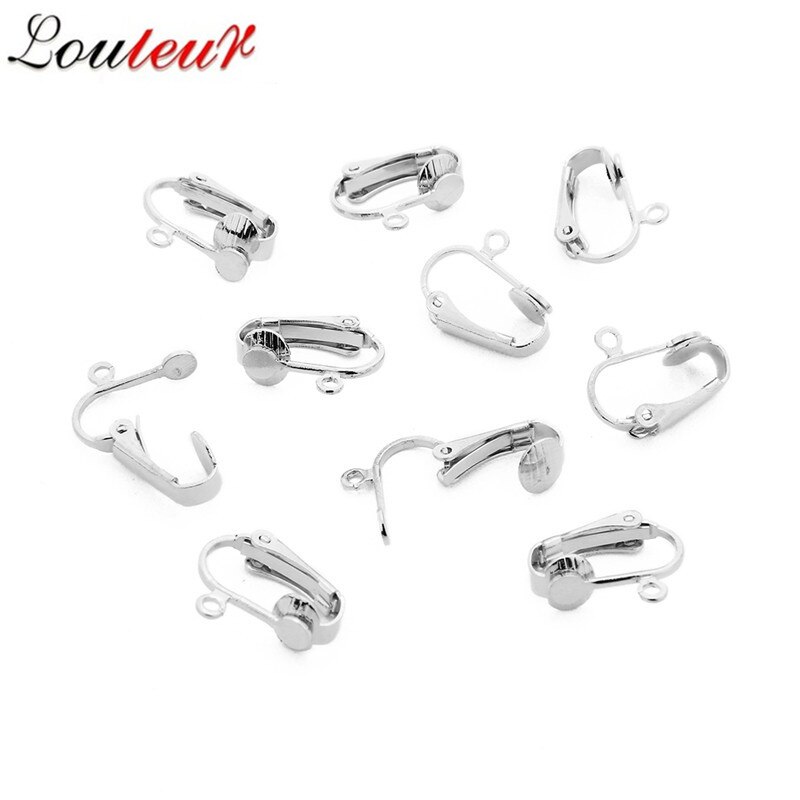 LOULEUR 20pcs 13.5*16.5mm No Pierced Non-piercing Earcuff Ear U Shape Clip-on Clip Earrings For Women Jewelry