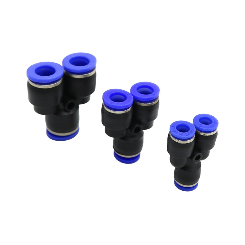 6mm, 8mm, 10mm Y connector for Low Pressure Mist Cooling Nozzle Agriculture Garden Quick Coupling 5 Pcs