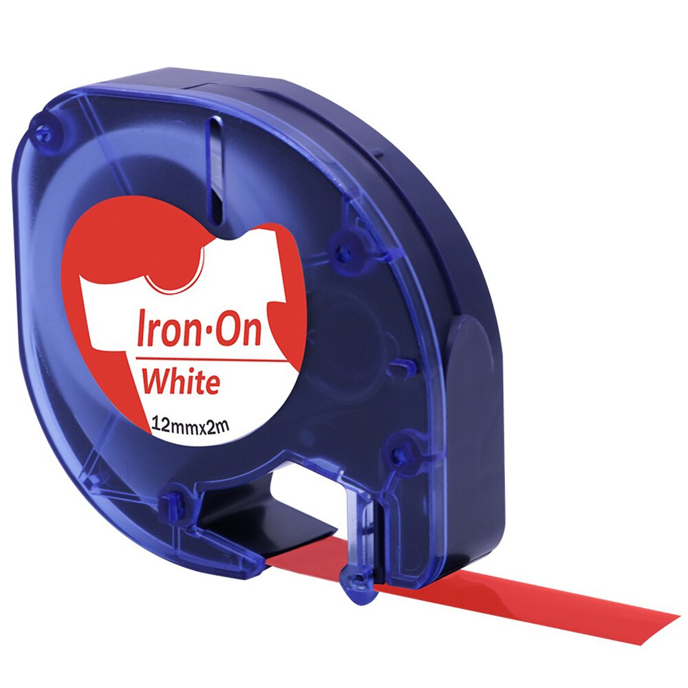 Fimax 1Pcs 18771 Compatible DYMO LetraTag Fabric Iron-on Label Tape 18774 18779 Red on White DYMO Letratag Label Printer LT-100H: Red on White
