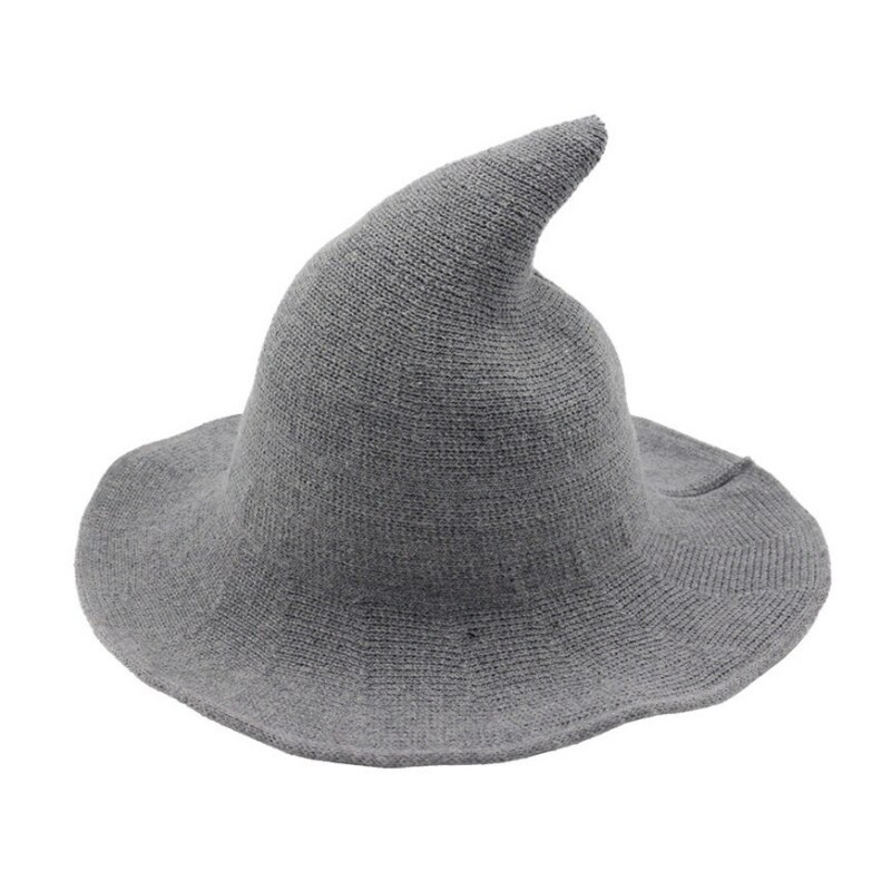 Hats For Party Kinitted-Wool Halloween Wizard Witch Hat Masquerade Cosplay Costume Halloween Hats Show Decoration: SH