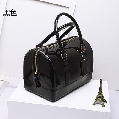 Estate Dolce Della Caramella Della Gelatina Del Silicone Borse Della Borsa Delle Donne Casual Tote Borse Delle Signore di Spalla Crossbody Borse Da Spiaggia Ragazze di Sesso Femminile Bolsos: Black