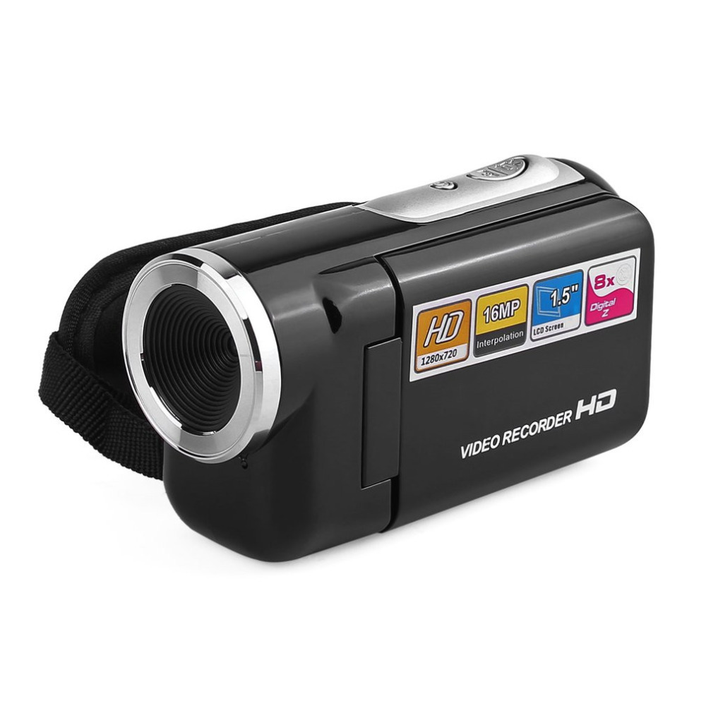 Video Camcorder HD 720P Handheld 8 Million Pixels Digital Camera LED Flash 4x Digital Zoom 2.0 Inch Extended Memory SD/MMC