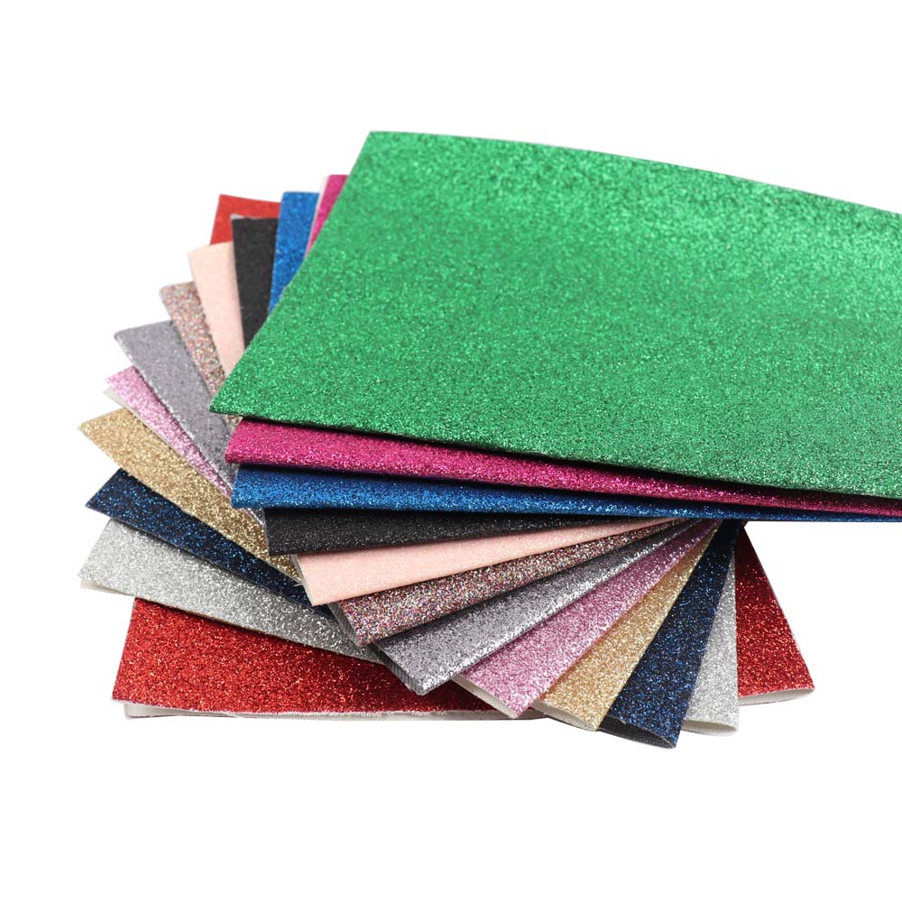 Xugar 22X30 Cm Glitter Dunne Synthetisch Leer Stof Effen Kleur A4 Stof Diy Handgemaakte Hairbows Naaien Kleding Levert decor