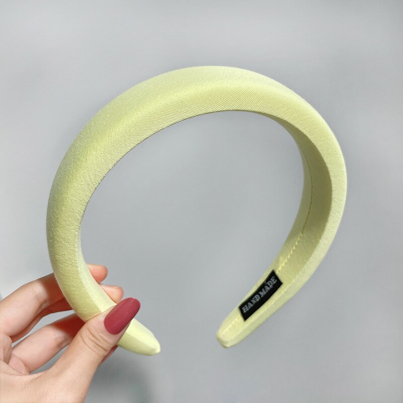 Serre-tête rembourré en velours épais pour femmes, accessoires de cheveux, à large lunette, antidérapant, en éponge, à la: 5