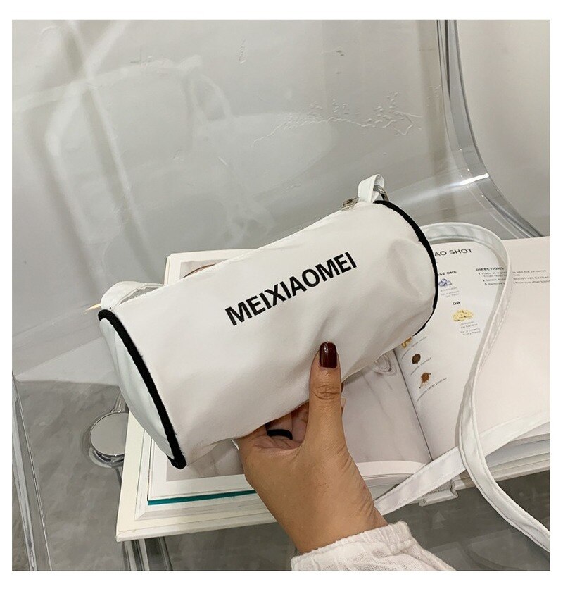 Waist bag female Harajuku student sports chest bag trendy Korean version of all-match canvas messenger bag