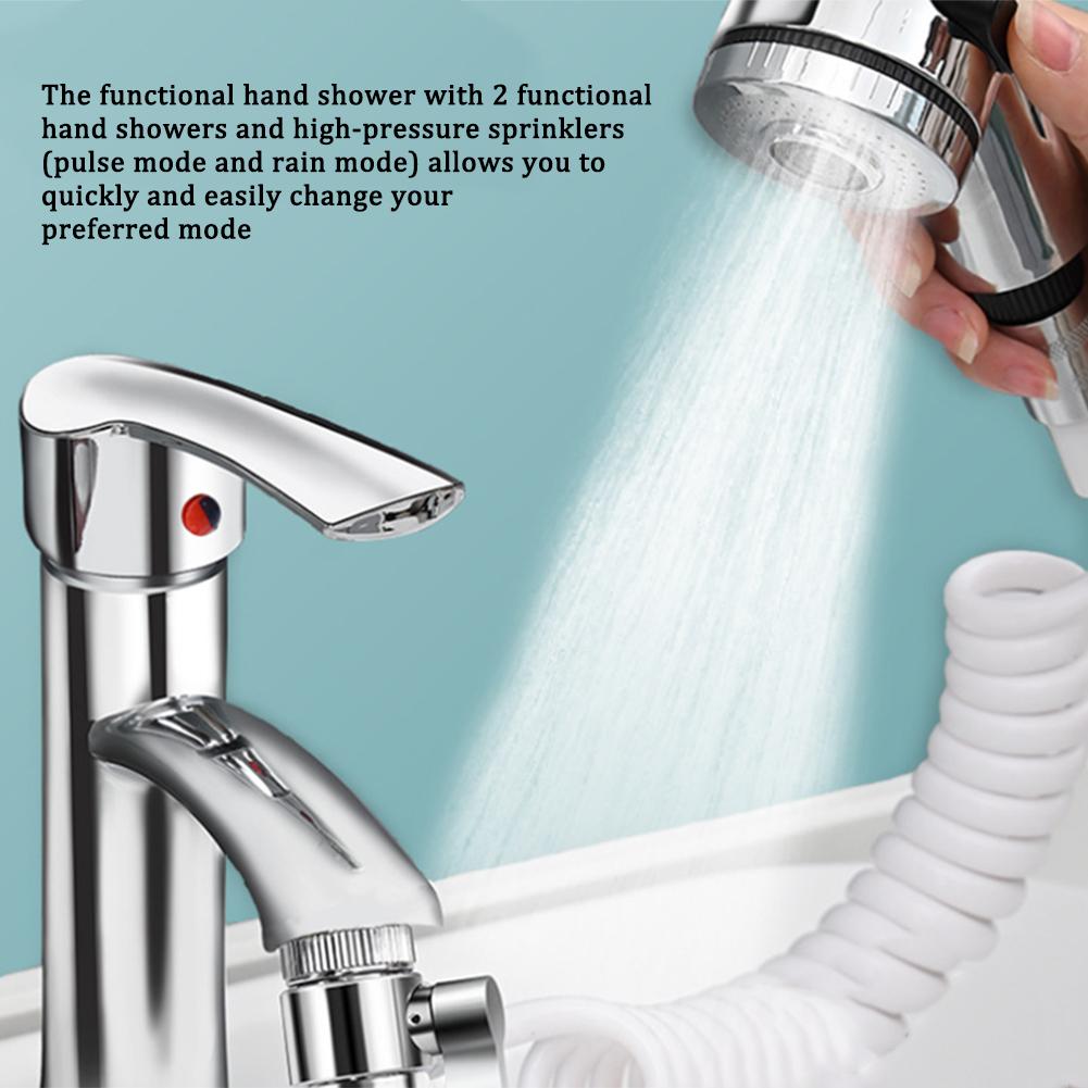 Faucet Shower Retractable Handheld Functional Rinse Sink Faucet Rinser With Universal Steering Head Faucet With External Shower