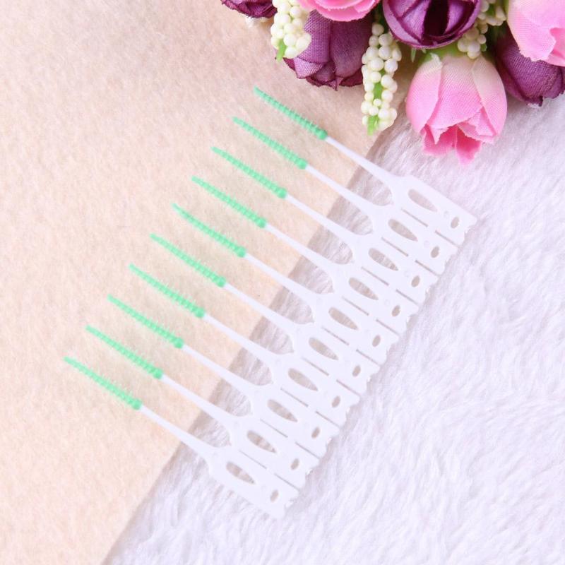 20pcs Interdental Floss Brushes Dental Teeth Oral Care Clean Soft Between Interdental Floss Brushes Massage Gums Toothpick