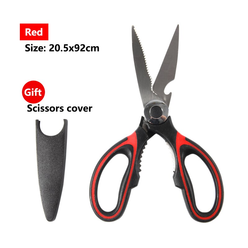 Multifunctional Kitchen Tools Kitchen Scissors Stainless Steal Meat Vegetable Cutting Scissors Chicken Bone Scissor Can Opener: 03