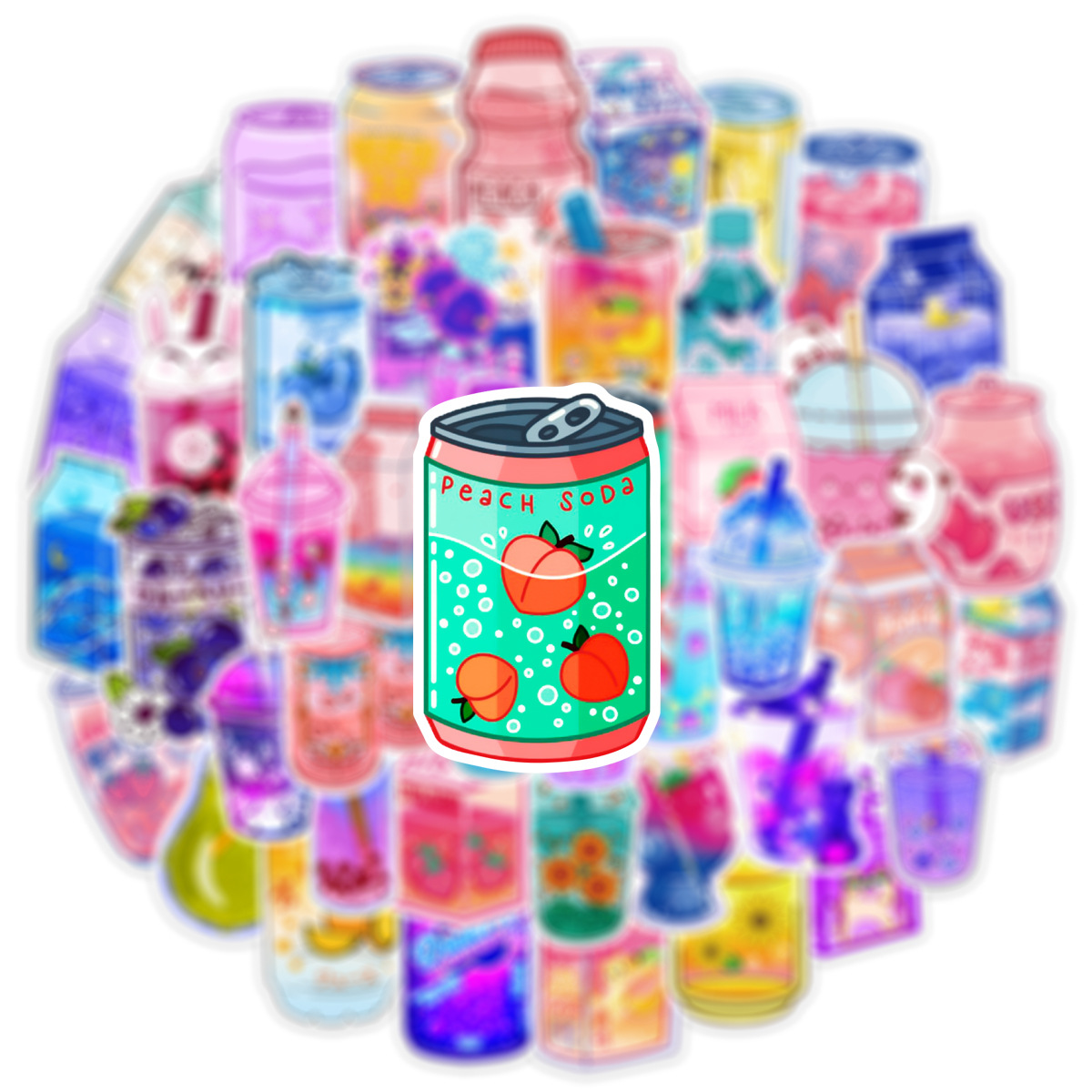 10/25/50pcs mignon Kawaii Ins Style boisson autocollants Graffiti pour voyage bagages bouteille d'eau réfrigérateur téléphone ordinateur portable Scrapbooking