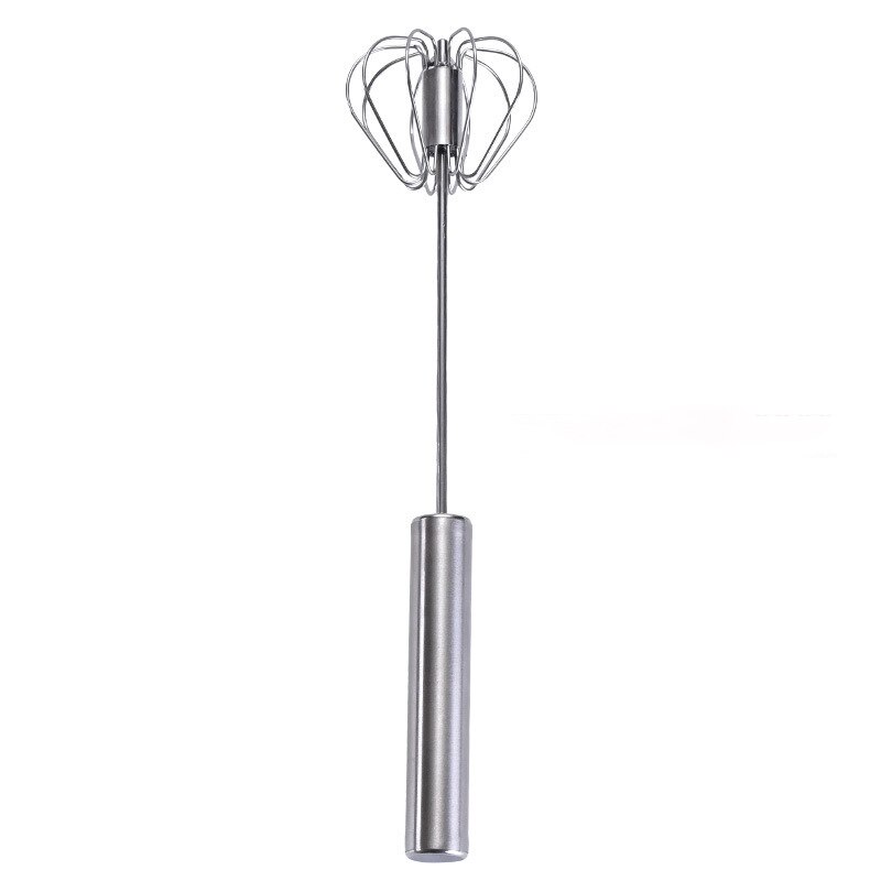 Semi-Automatic Egg Beaters Stainless Steel Egg Beater Blender Practical Hand Push Mixer Cooking Kitchen Utensil: Default Title