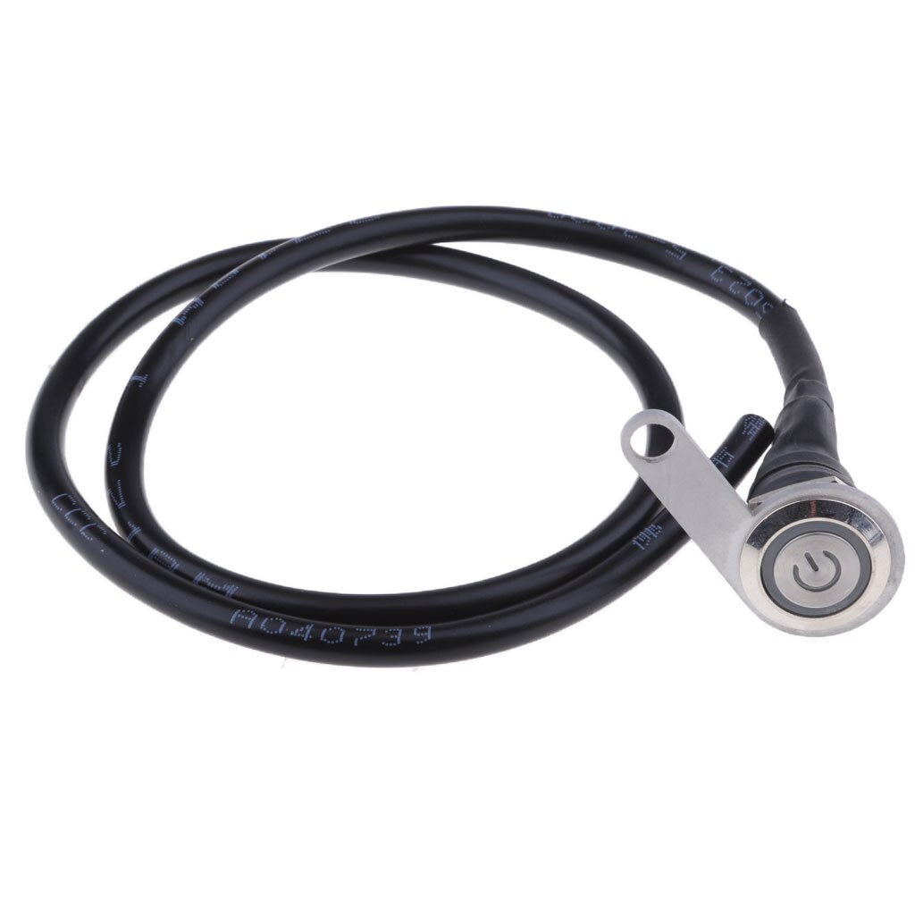 12v 10A Motorcycle Handlebar Switches 1inch 25mm Headlight On/Off Switch with LED indicator (Blue): White