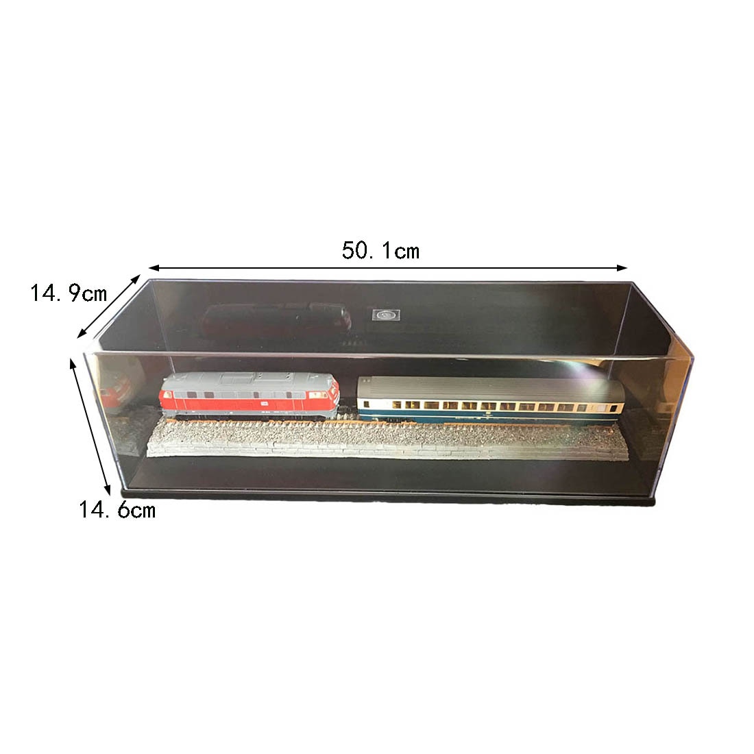 50.1 x 14.9 x 14.6cm ho skalmodell tågfönster med 48cm gamla orbitaler (exklusive tåg)
