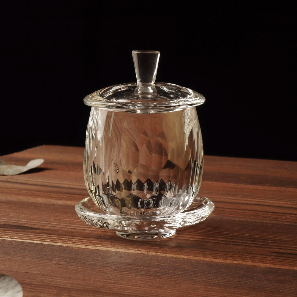 Tasse bouddhiste, bol de méditation Zen, bocaux en verre de cristal, bouteille de trône de fer Lotus, décorations pour la maison
