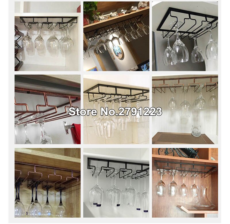 Heißer Küche Hause Liefert Wein Glas Gestell Eisen Metall Handwerk 4 Reihen Steamware Aufhänger Wein Glas Halfter Dekorative Steamware Gestell