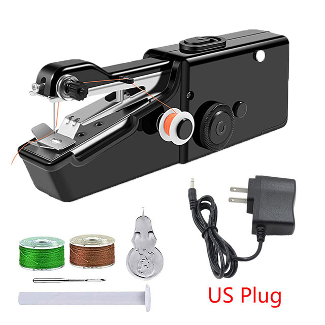 Portable Mini Sewing Machine Electric Stitch Mending Clothes Machine Cordless Household Tool Fabric Clothing Kids Cloth: C2