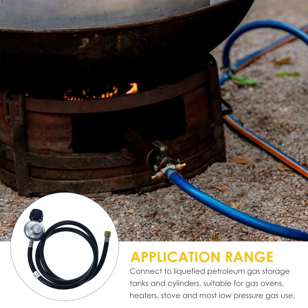 Propane Gas Regulator Adapter Low Pressure Valves with 1.5m Hose for BBQ Oven