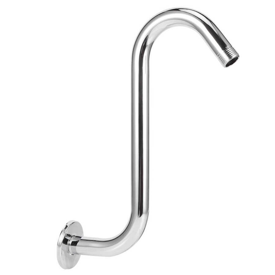 S-Shaped Gooseneck Shower Arm Electroplate Stainless Steel Shower Head Sprayer Bracket Bathroom Hardware Accessories 26cm