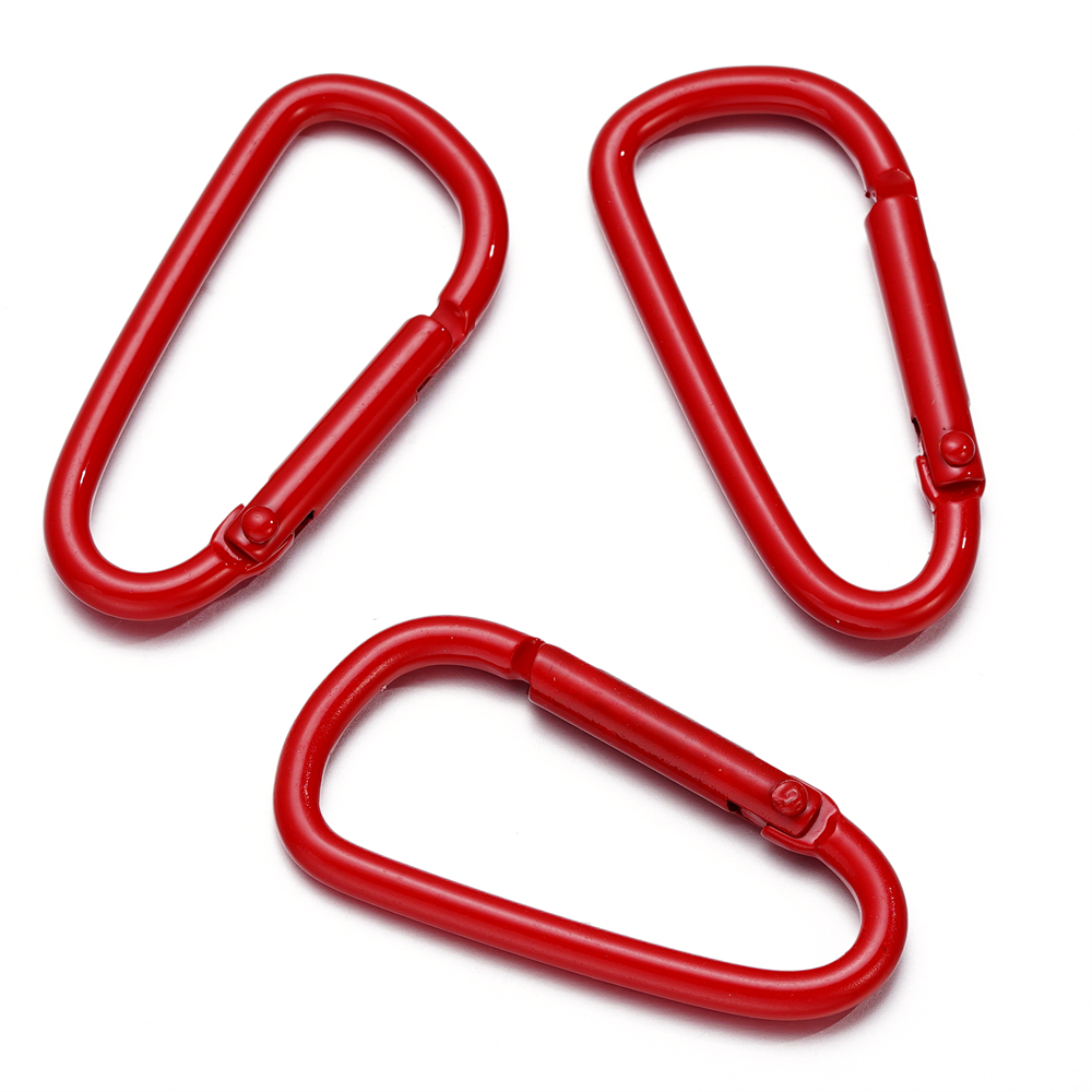 5 pçs/lote 46x23mm D Mosquetão Gancho Liga Colorida Chaveiro Snap Clip Ganchos Para Fazer Jóias Chaveiro Conector DIY Descobertas: Transparente