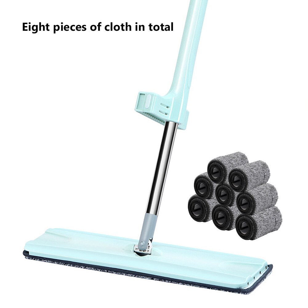Magic Mop Microfiber Floor Cleaning Mop Free Hand Washing Cleaner Self-wring Squeeze Automatic Dehydration Household Clean: 1 Mop 8 Cloth