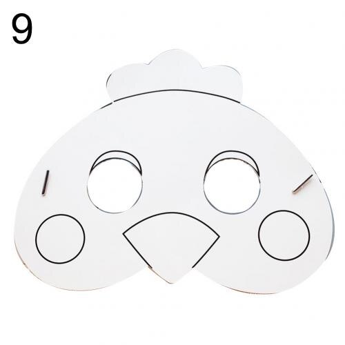 Cartoon Tier Papier Malerei Maske Graffiti DIY Kunst Handwerk Kindergarten Kinder Spielzeug Intelligenz Entwicklungs Spielzeug: 9