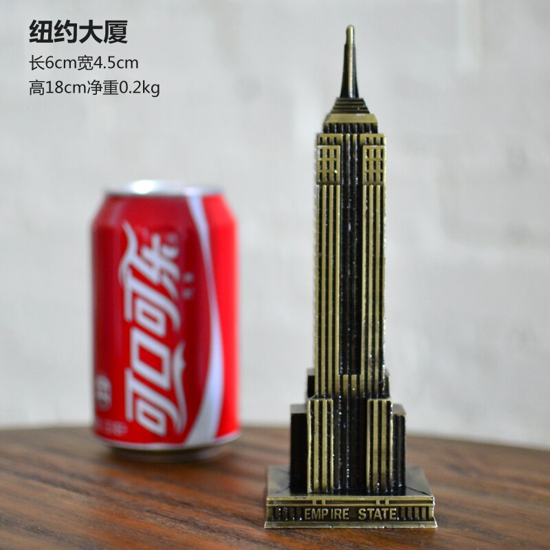 3D World Famous Landmark Building Metal Models Eiffel Tower Desk Decro For Friend Crafts Metal Model Home Decoration: new york