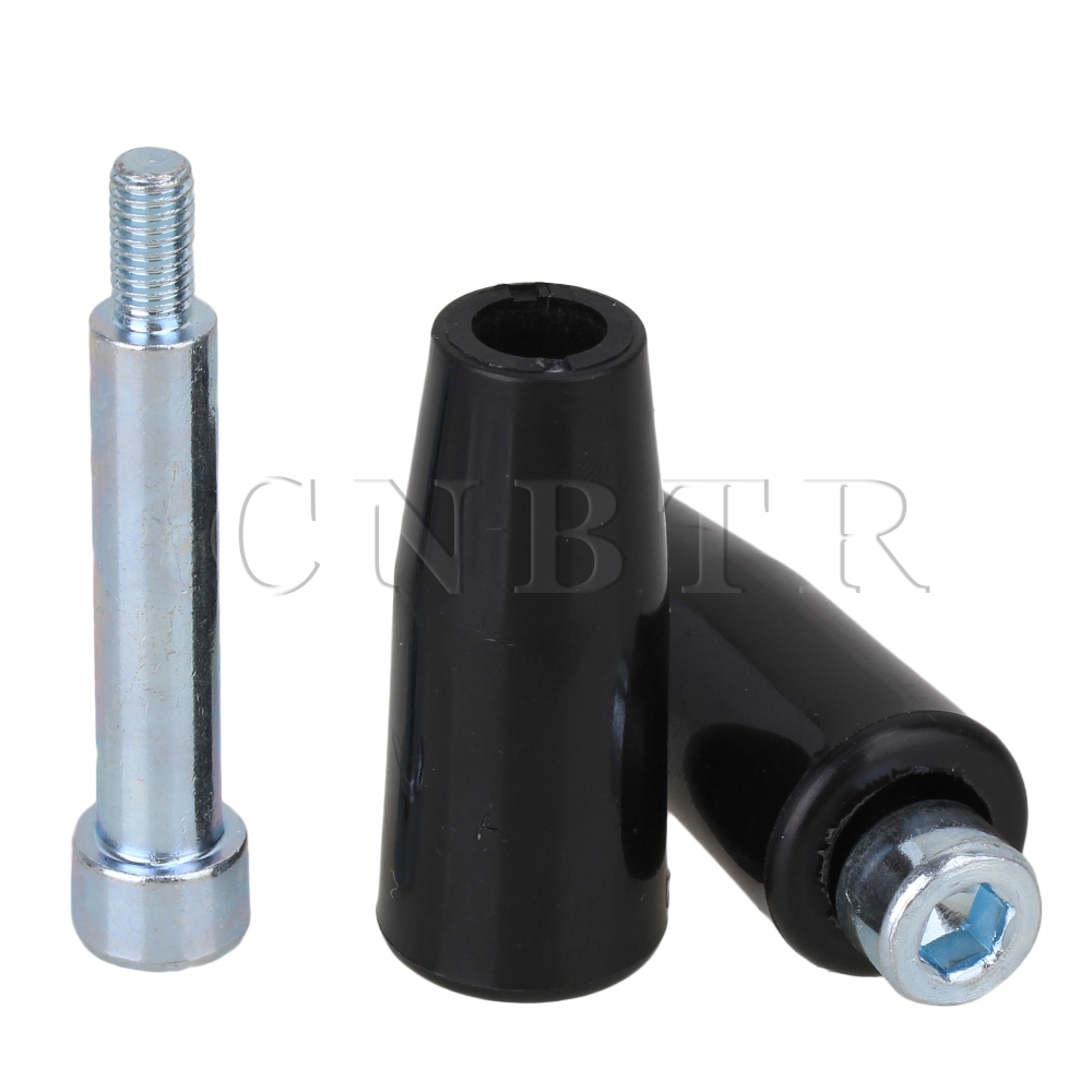 CNBTR 2pcs 7mm Hex Socket Head to 6mm Male Thread Revolving Handle Grip Black Cover