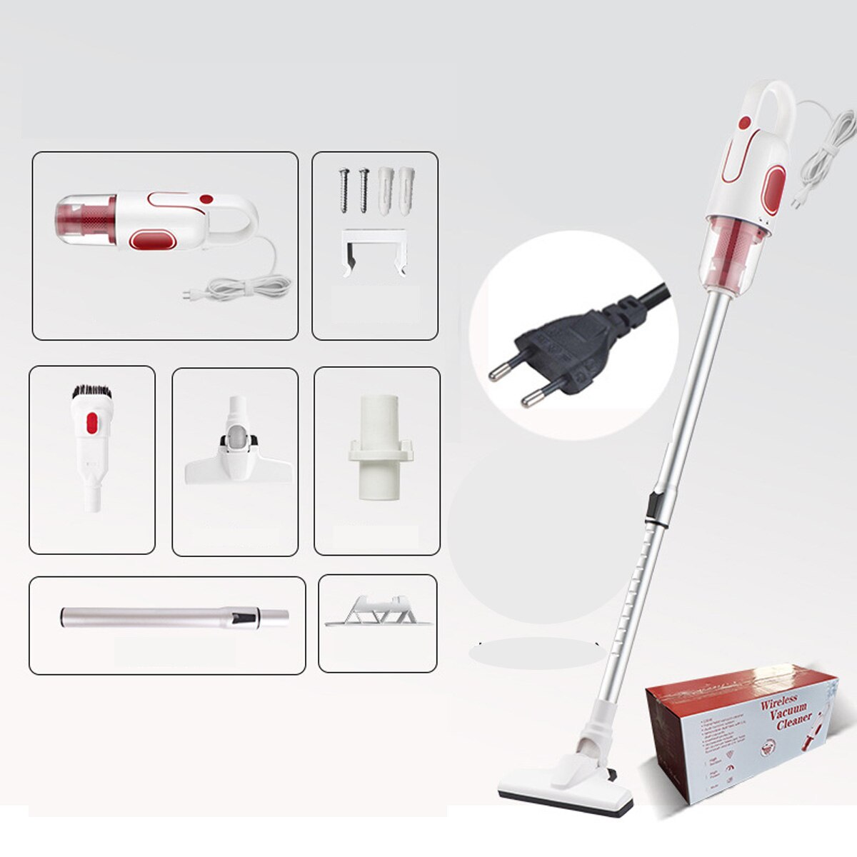 700W 110/220V 14000Pa Handheld 2in1 Vacuum Cleaner Portable Household Vacuum Cleaner Dust Collector Aspirator Vacum Cleaner: EU Plug 220V