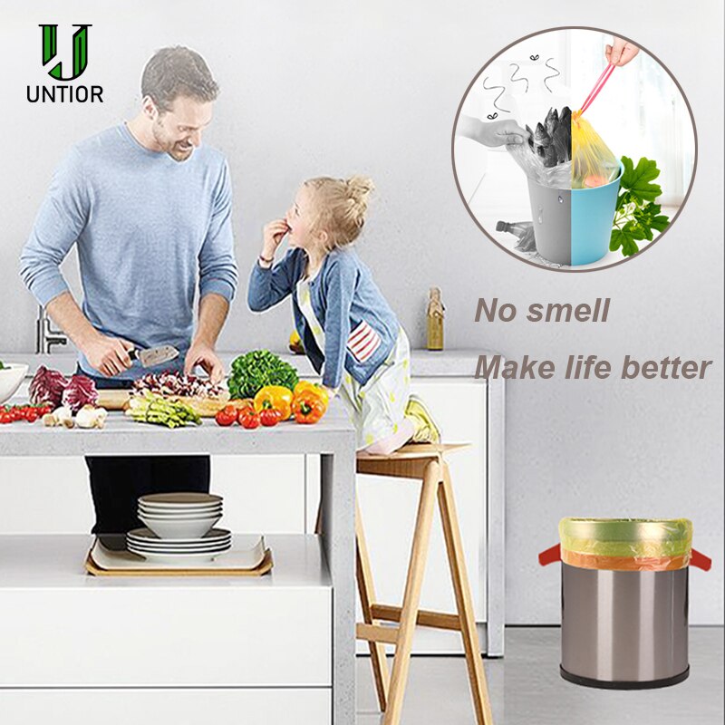 UNTIOR Large Thick Trash Bags Portable Liners Drawstring Disposable Plastic Garbage Bags Large Strong Trash Can Cleaning Tools