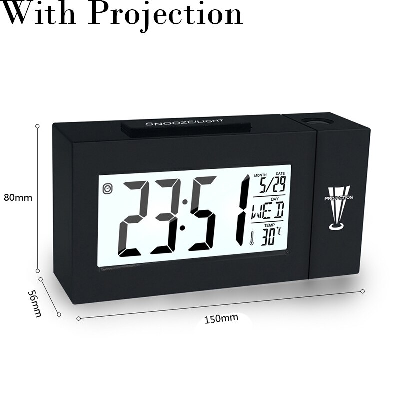 Electronic Table Clocks Large LED Digital Alarm Clock Temperature Display For Home Office Travel Desk Decoration Clock: Steal 3-g