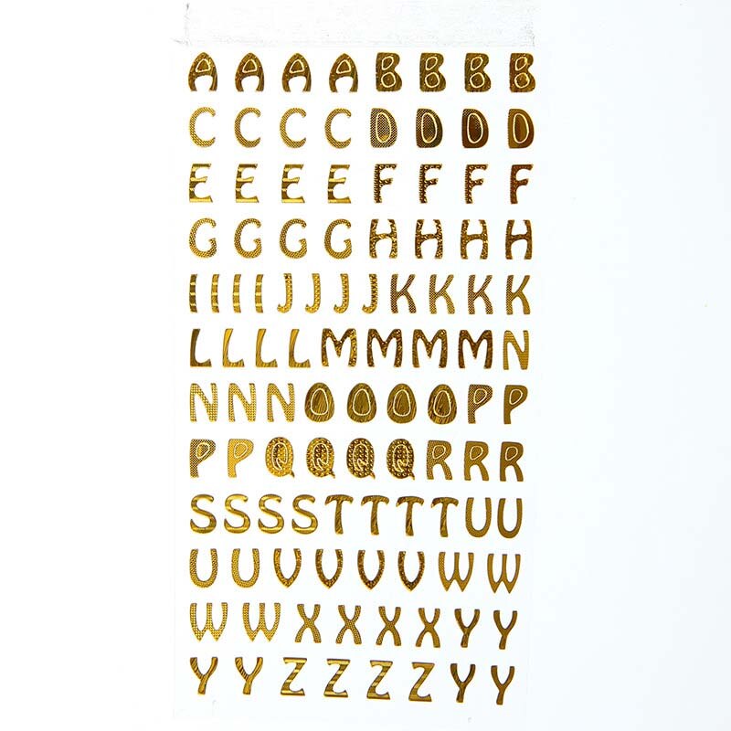 1 Sheet Glitter Alphabet Letter Stickers Self Adhesive ABC A-Z Words Sticker On Scrapbooking & Stamping Stickers