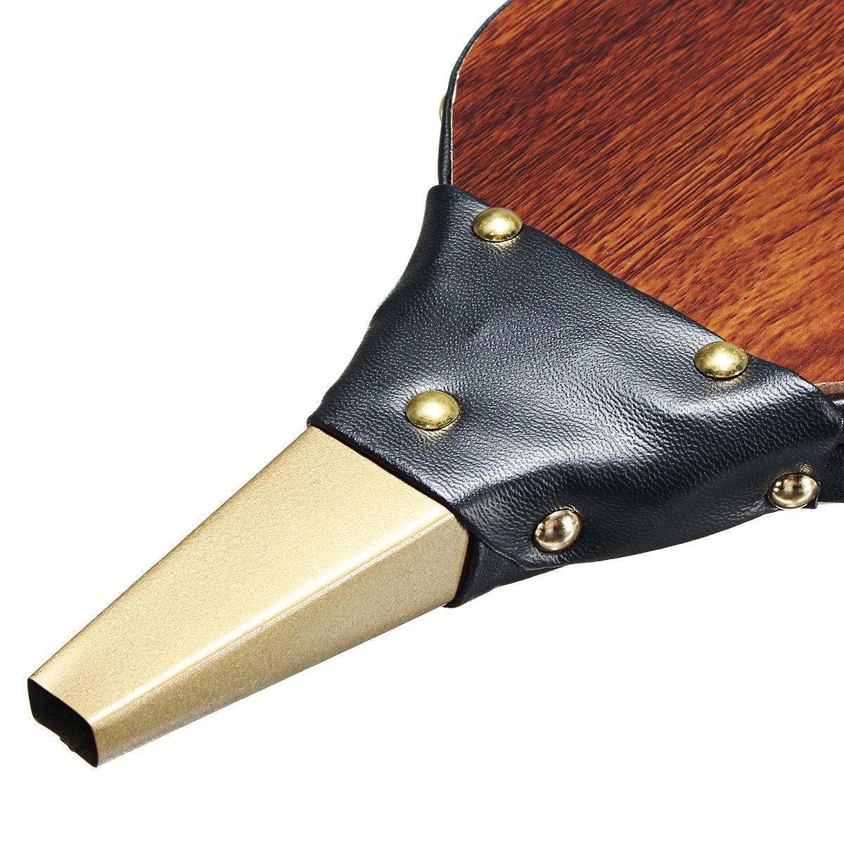 Vintage trä mini handbälg mörkbrun öppen spis blåsare traditionell spis eld tändare fläkt för hem gör-det-själv brasa delar