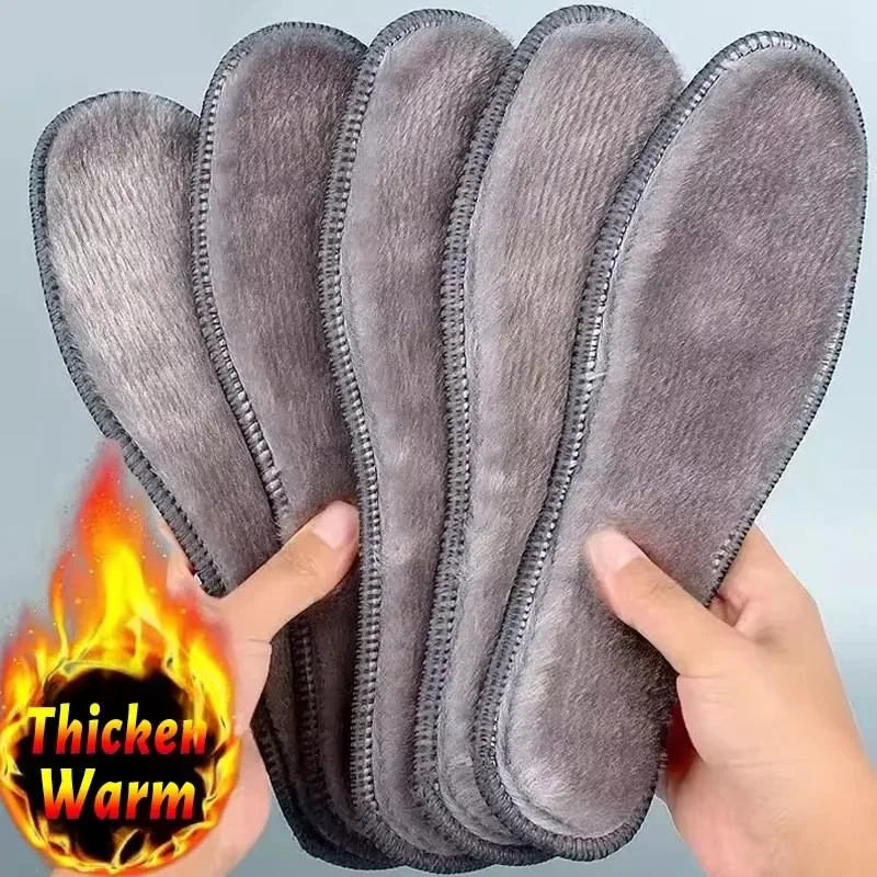 2/4pcs Self Heating Insoles Thermostatic Thermal Insole Faux Rabbit Fur Insole Winter Boots Pad Sole Thermal Insoles Plush Pads