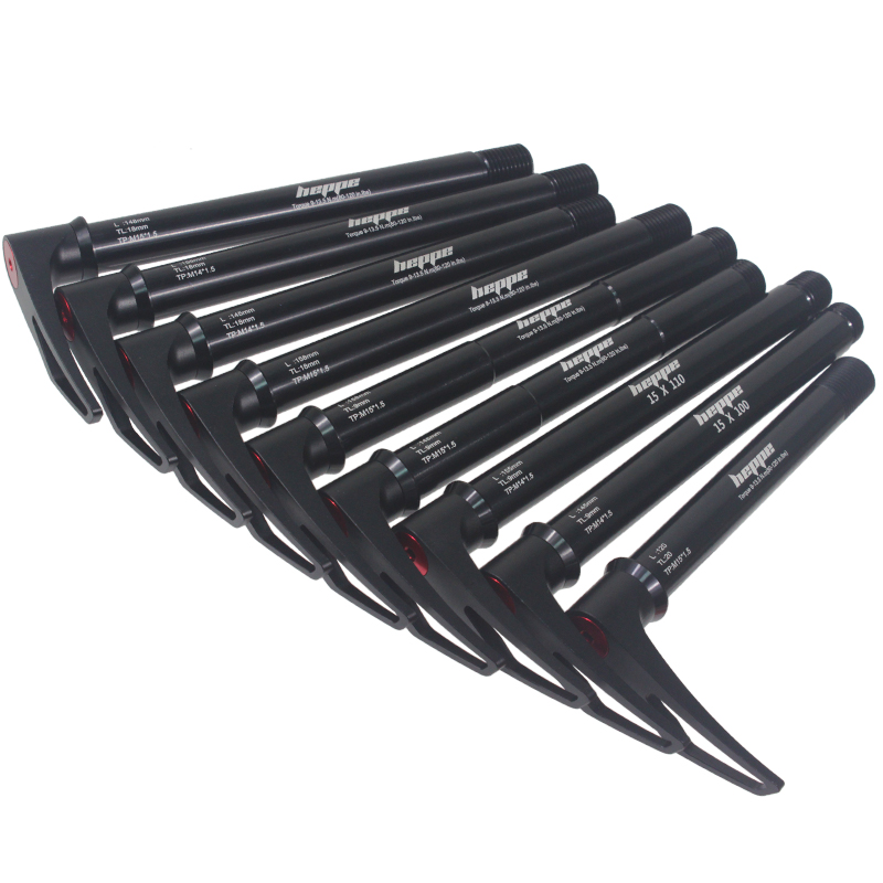 HEPPE Fahrrad Thru Achse Vorne Gabel Welle Spieß 15x 100 15x110 MTB Rennrad schnell Freisetzung M15xP 1,5 gewinde Tonhöhe Fahrrad Teile