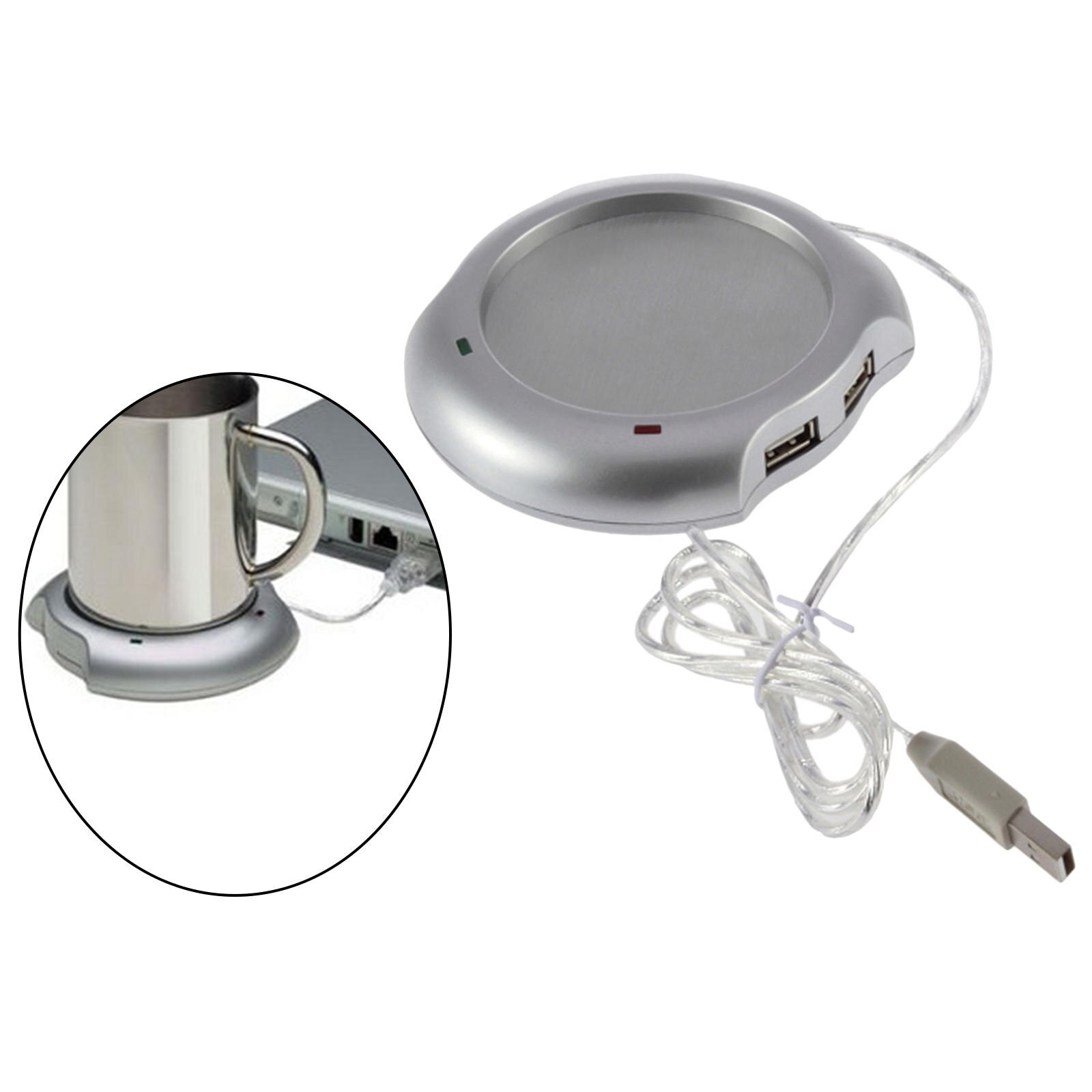Posavasos eléctrico de aislamiento para el hogar y la Oficina, calentador de tazas de café USB, accesorio para agua con leche y cacao, a la