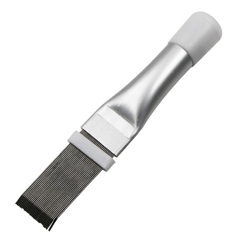Peine de aleta de aire acondicionado portátil, radiador, condensador, cepillo de limpieza, herramienta de reparación, refrigeración, alisado, limpieza: Metal comb