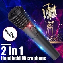 2 in 1 Handheld Wireless Microphone Wired Karaoke Microphone Speaker Player Singing Recorder Microphone for Vocals
