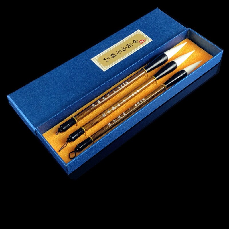 Elegante Wollen Haar Borstel Pen Set Chinese Kalligrafie Borstel Pen voor Schrijven Regelmatige en Officiële Script Chinese Schilderij Borstels