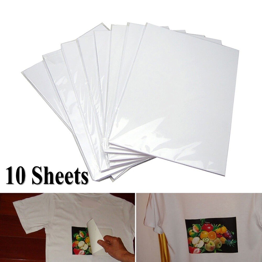 10Pcs A4 Warmte-overdracht Papier Voor Diy T-shirt Schilderen Ijzer-Op Lichte Stof Doek Ambachten Voor Thuis Handgemaakte decoratie