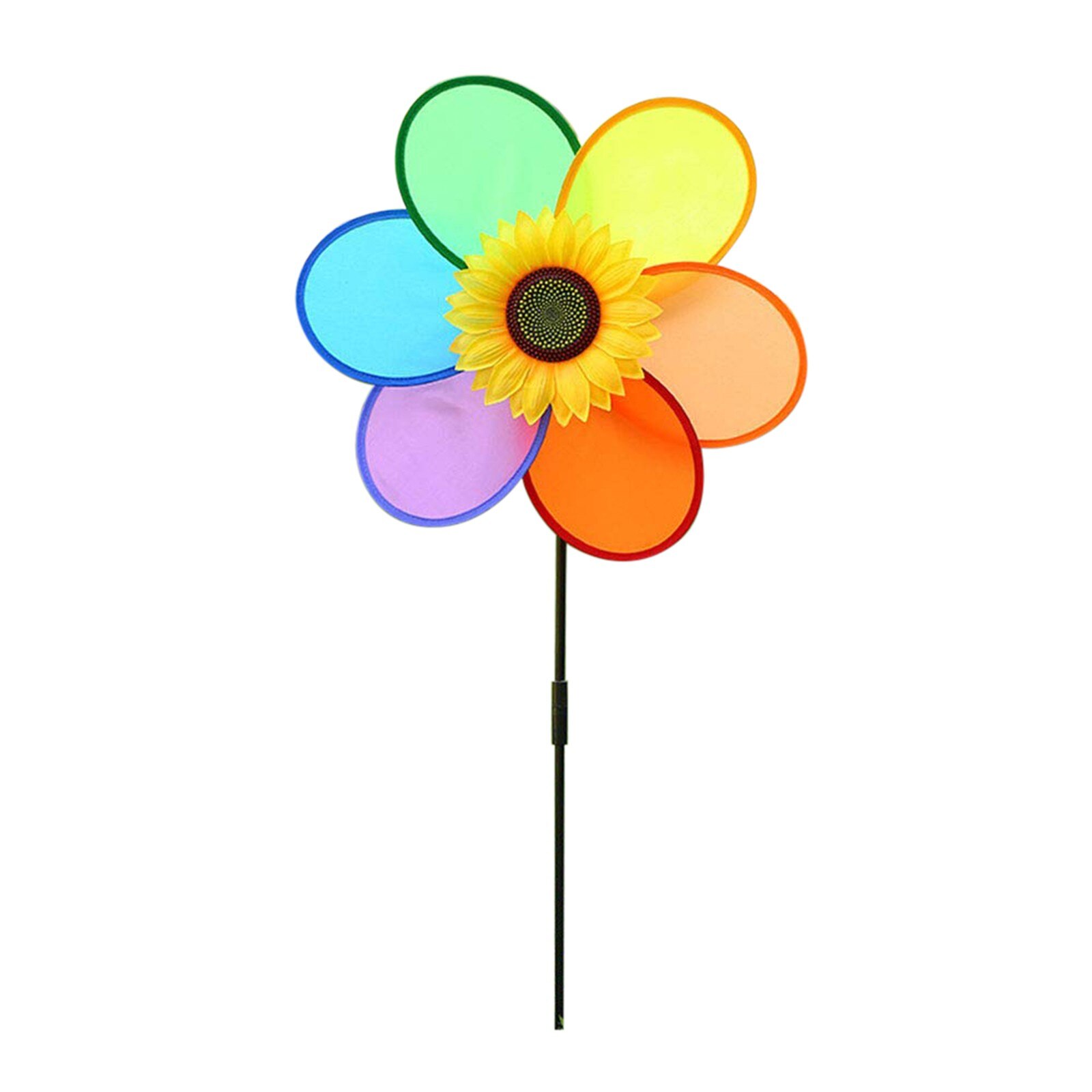 Kleurrijke Regenboog Bloem Windmolen Spinner Wind Huis Tuin Yard Patio Outdoor Decoratie Kids Speelgoed Lichtgewicht Eenvoudig Verwijderen: Default Title