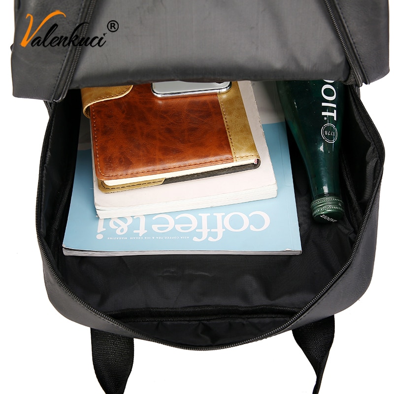Mannen Rugzak Pu Lederen Rugzak Grote Laptop Rugzakken Mannelijke Mochilas Casual Schooltas Voor Tieners Jongens Bruin Zwart