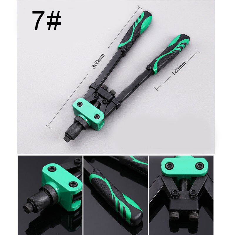 Easy Automatic Rivet Tool Green Upgrade Version Pull Cap Heavy Duty Hand Riveter for 3/32"1/8"5/32"3/16"1/4" --M25: 7