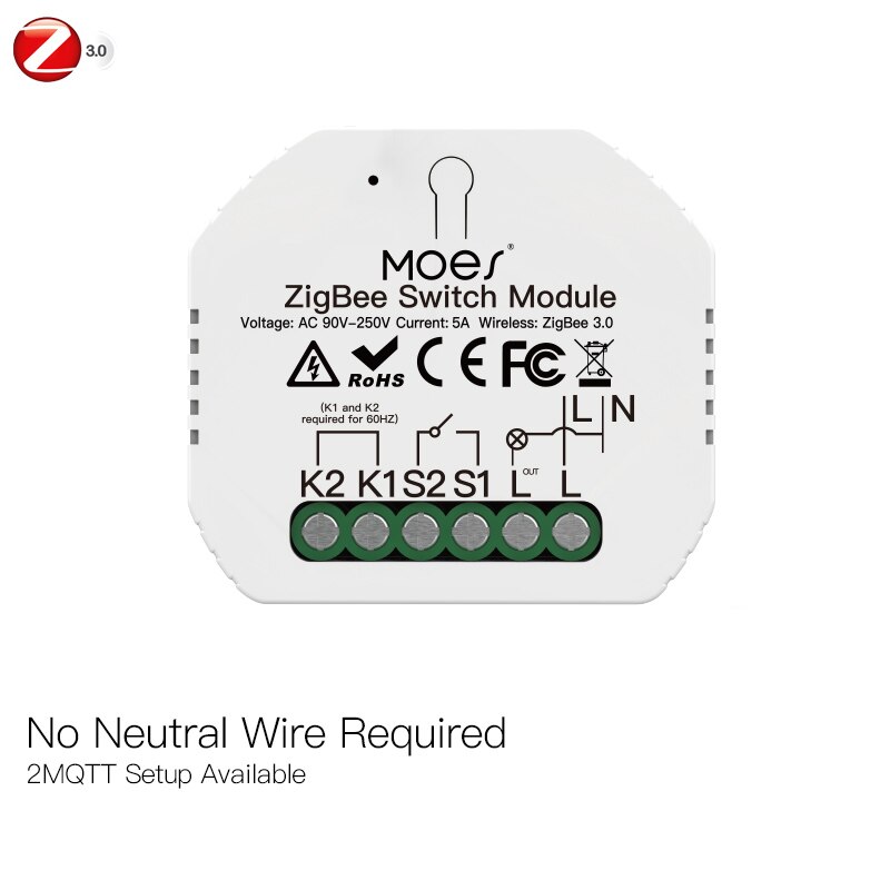 Moes Smart Zigbee Wifi Schakelaar Module Dimmer Gordijn Switch Smart Leven App Afstandsbediening Alexa Google Thuis Voice Controle: Single Fire Switch