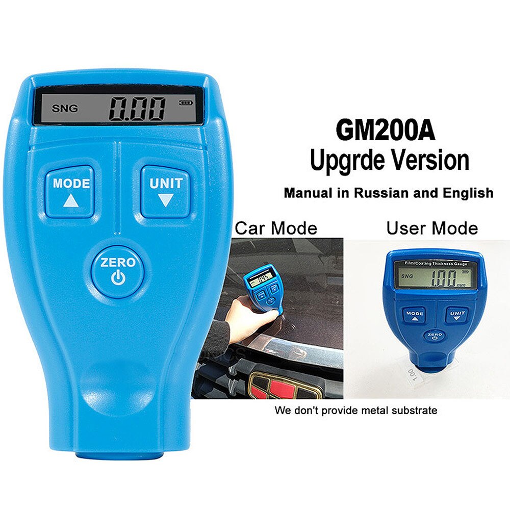 Portable Paint Film Meter Tester Coating Measure Thickness Gauge Digital Portable Mini Thickness Gauge Tester