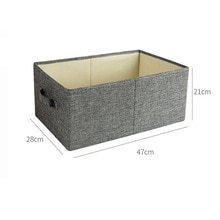Clothing Storage Boxes No Smell Polyester Fabric Storage Baskets Containers Bins Clothes Toys Books Storage Boxes: M gray