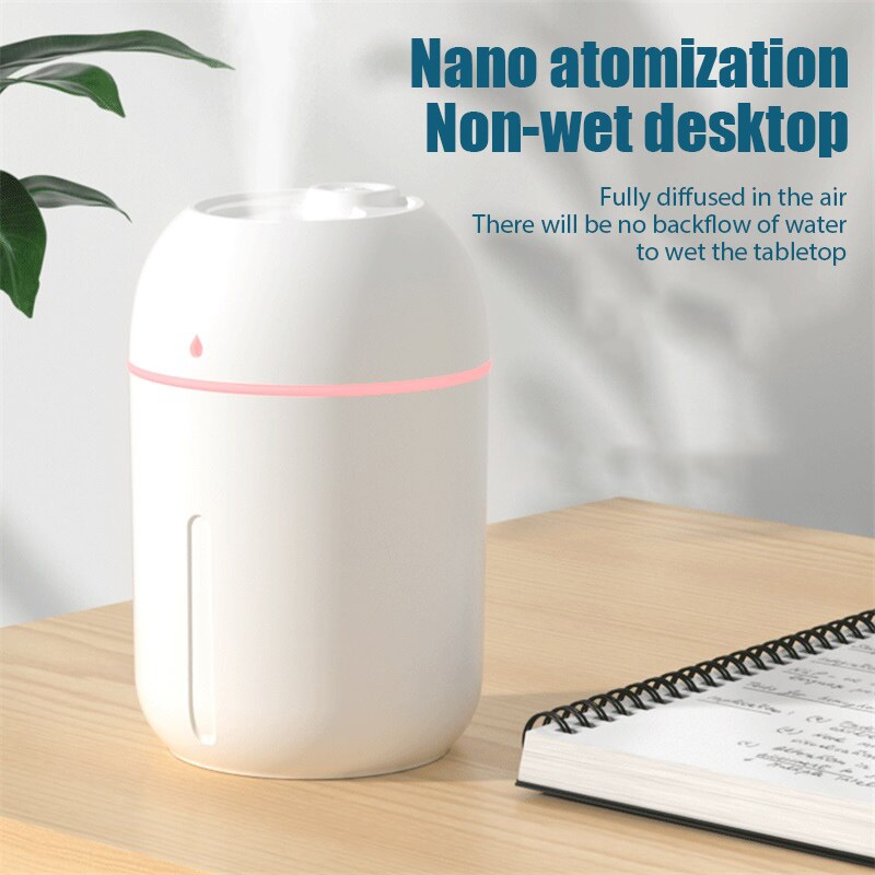 Electric Humidifier Mini Ultrasonic Air Purifier LED Lamp USB Essential Oil Diffuser Car Home Purifier Aroma Anion Mist Maker