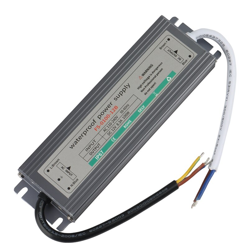 Waterdichte Schakelende Voeding 12V100W Outdoor Transformator 12V8.3A 12V Constante Spanning Voeding