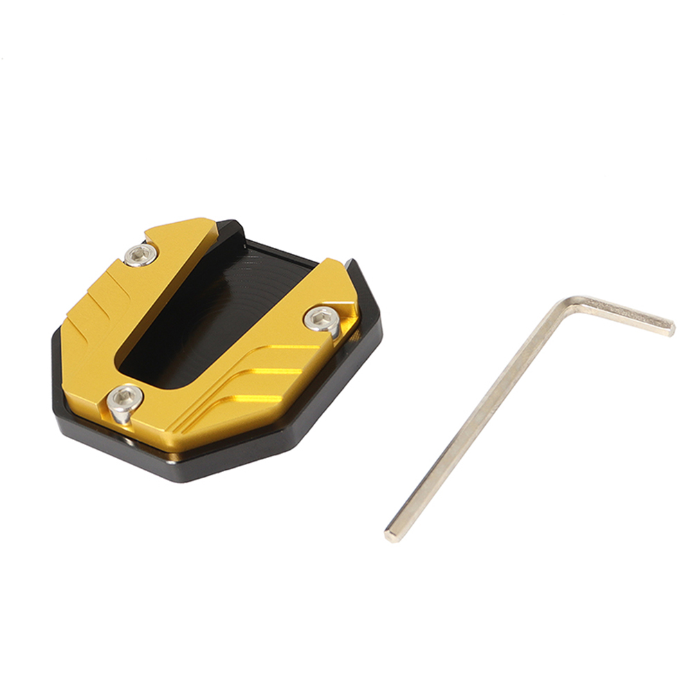 Motorcycle Bikes Kickstand Extender Foot Side Stand Extension Foot Pad Support Plate Motorcycle Accessories: Ivory