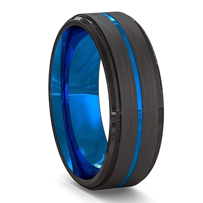 8mm klasyczne męskie pierścionki Charms biżuteria Unisex obrączki ślub zaręczyny rocznica świąteczne akcesoria do prezentów