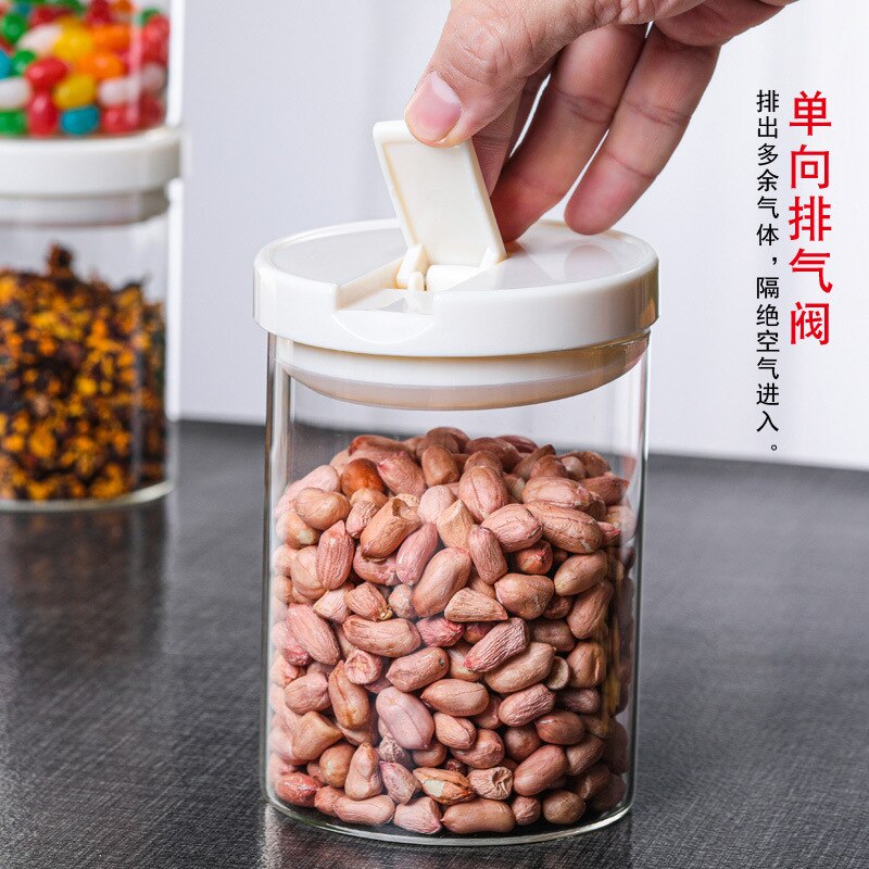 High borosilicate glass sealed jars for miscellaneous foods tea cans storage jars household storage bottles storage jars bottles