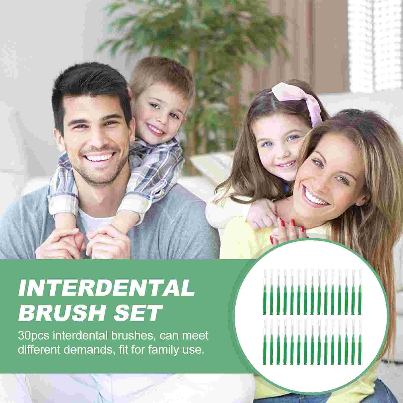 30pcs Tooth Floss Brush Safe Interdental Brush Oral Care Tool Teeth Pick for Men